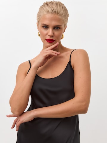 Serena Silueta Dress 'Maxi satin slip dress 'Serene'' in Black