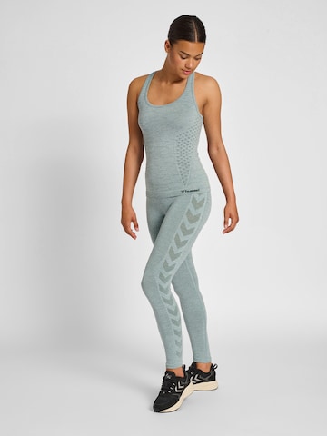 Hummel Skinny Workout Pants 'Ci' in Green