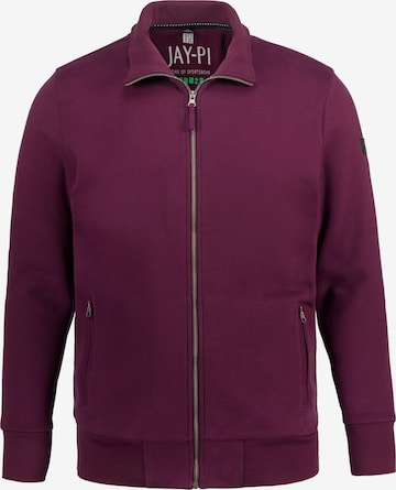 JAY-PI Zip-Up Hoodie in Purple: front