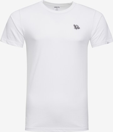 T-Shirt 'Fliege' Mikon en blanc : devant