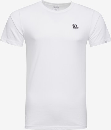 Mikon T-Shirt 'Fliege' in Weiß: predná strana