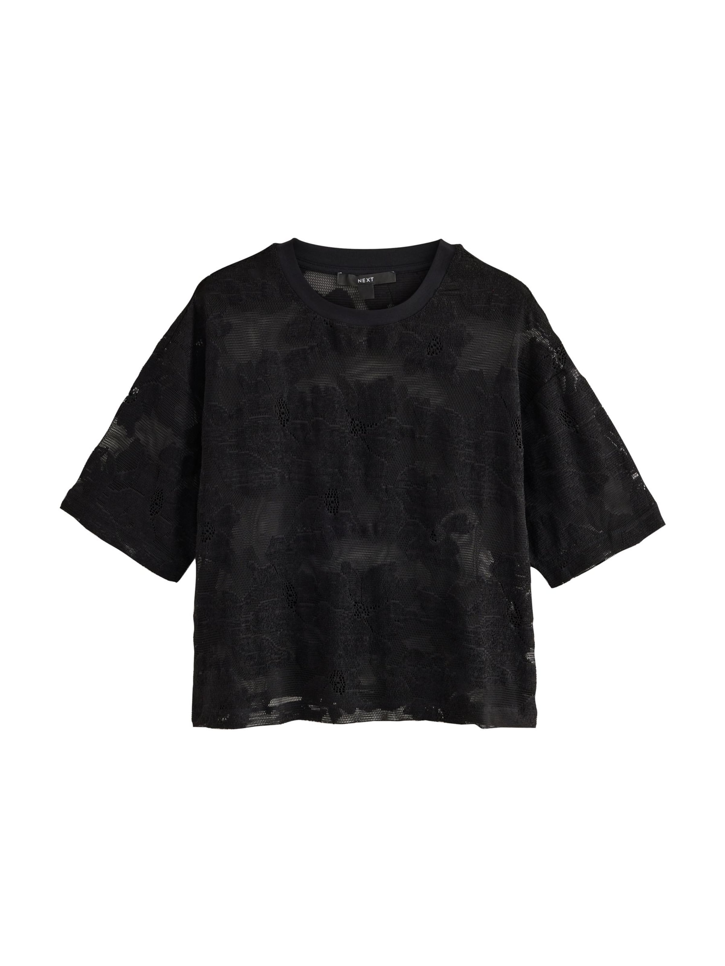 T-shirt Next en noir : devant