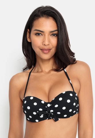 LASCANA - Sujetador bandeau Top de bikini en negro: frente