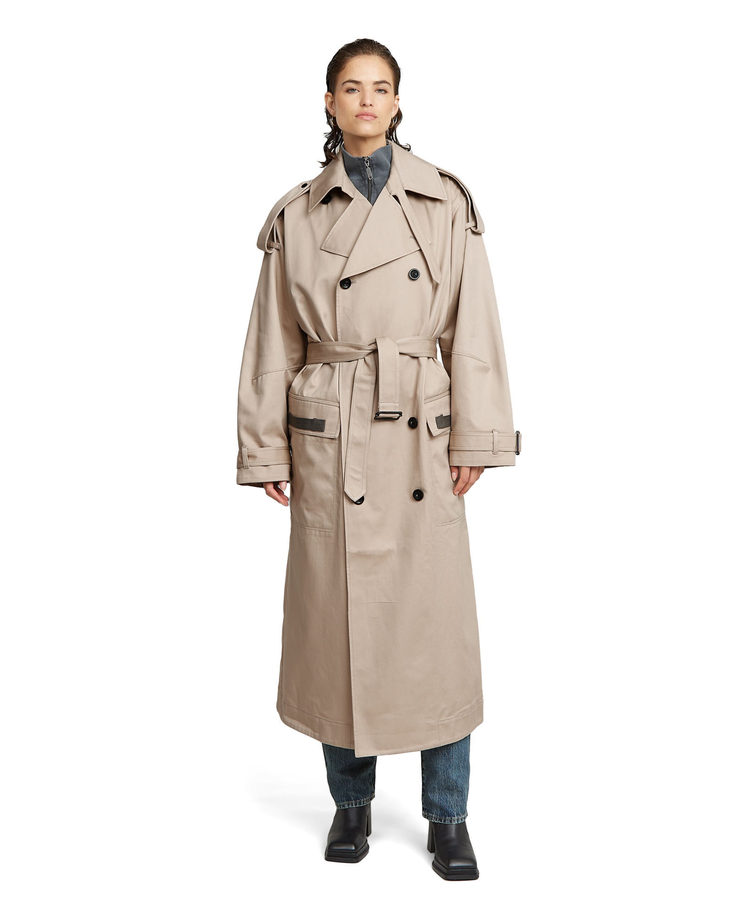 G-STAR Tussenmantel 'Macro Balloon' in Beige: voorkant