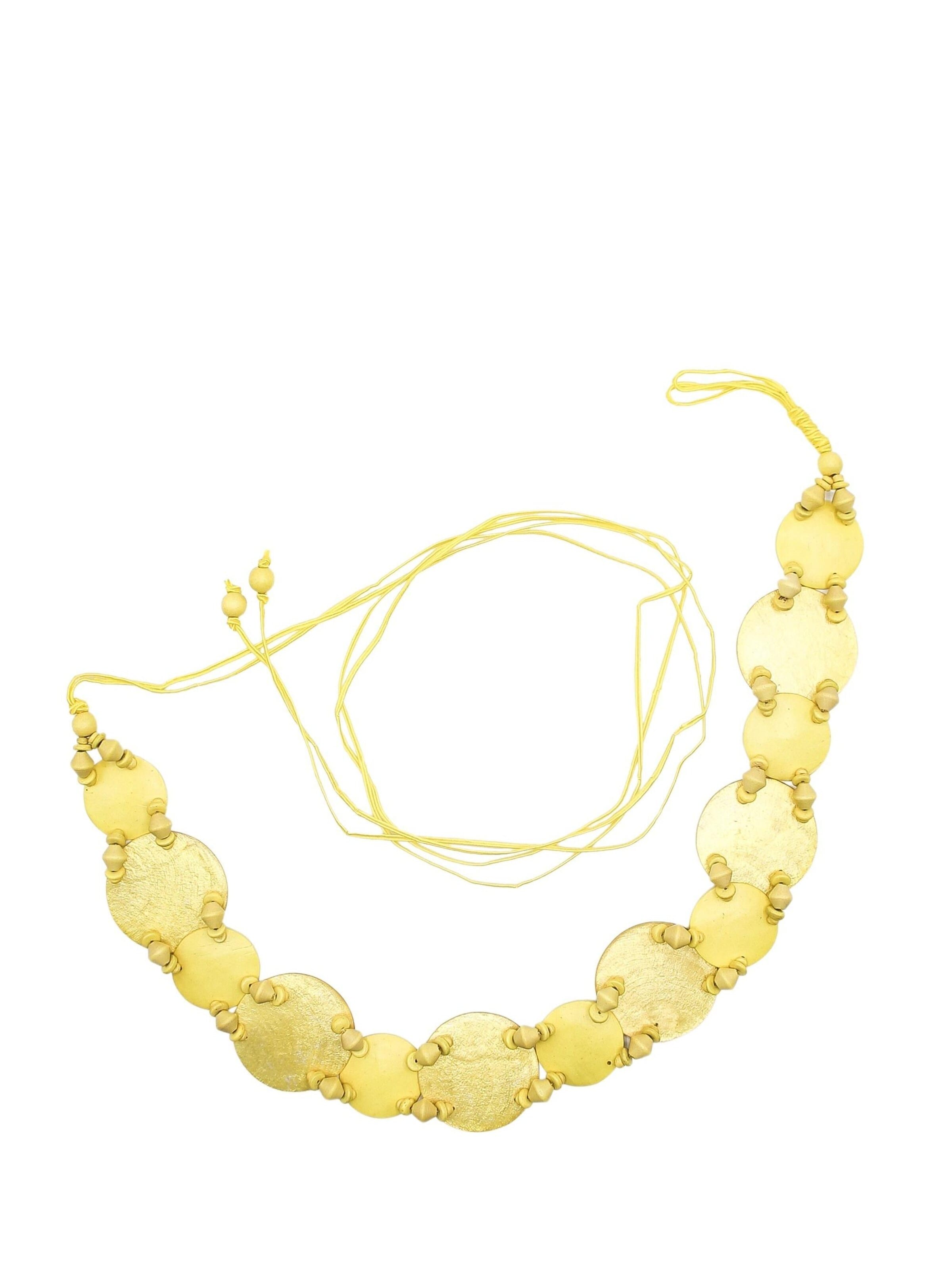 COLLEZIONE ALESSANDRO Belt 'Muscheln' in Yellow: front