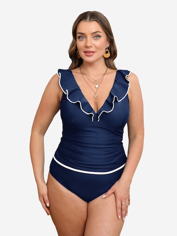 Cupshe Tankini in Blau