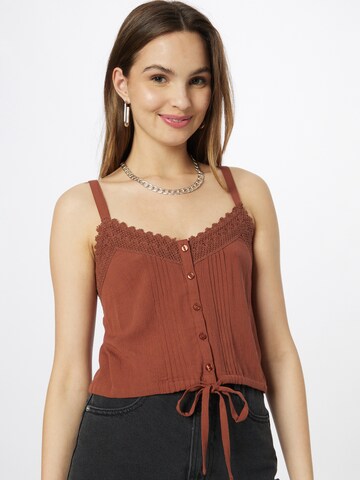 ABOUT YOU Top 'Svenja' in Brown: front