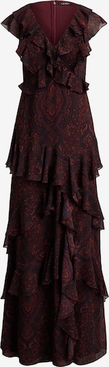 Lauren Ralph Lauren Společenské šaty - marine modrá / hnědá / červená, Produkt