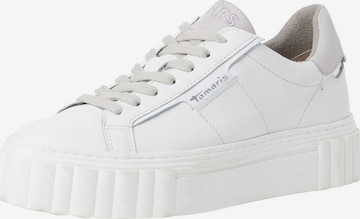 Tamaris Sneakers laag in Wit: voorkant