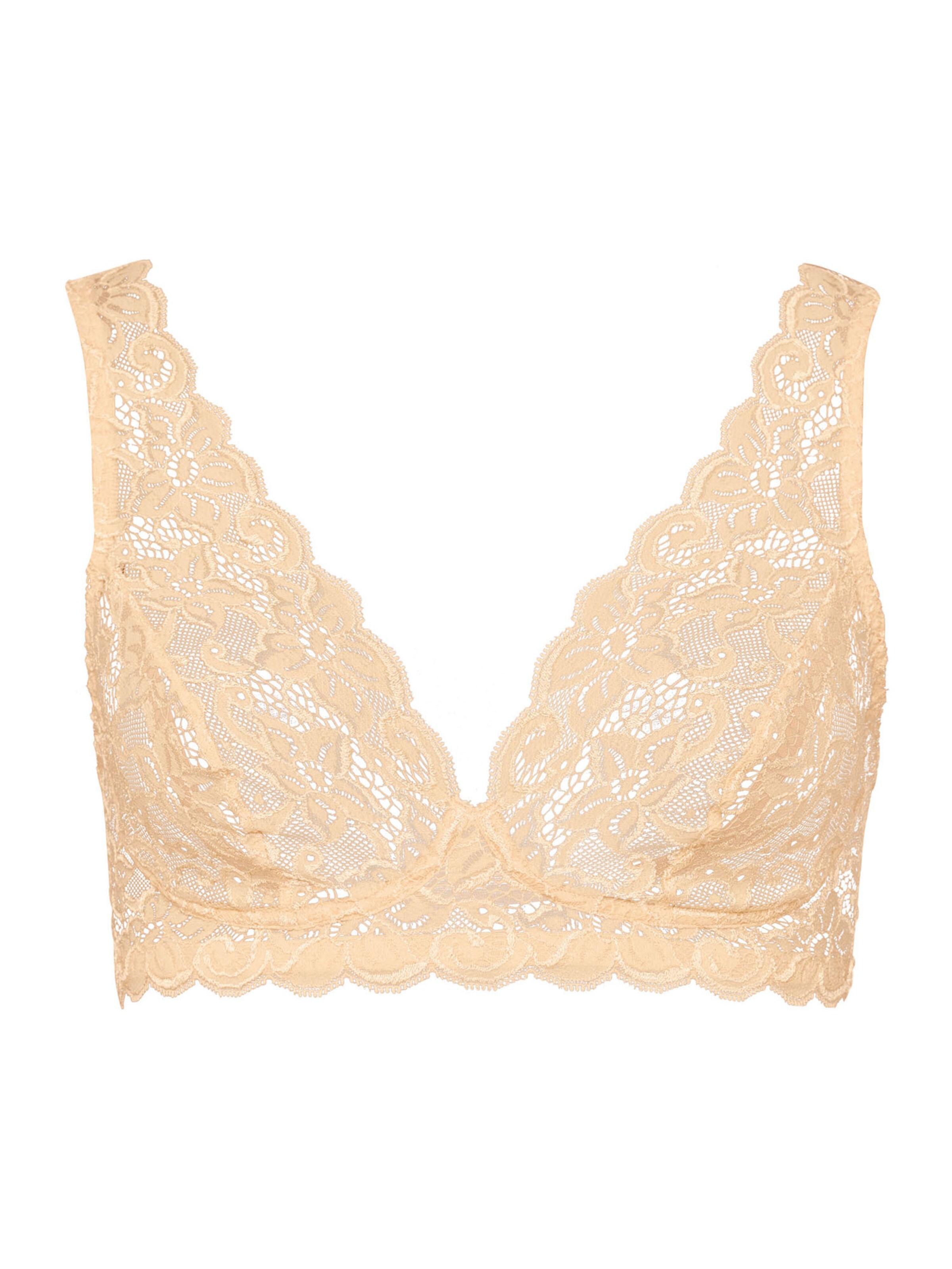 Hanro Triangel BH 'Moments' in Beige: Vorderseite