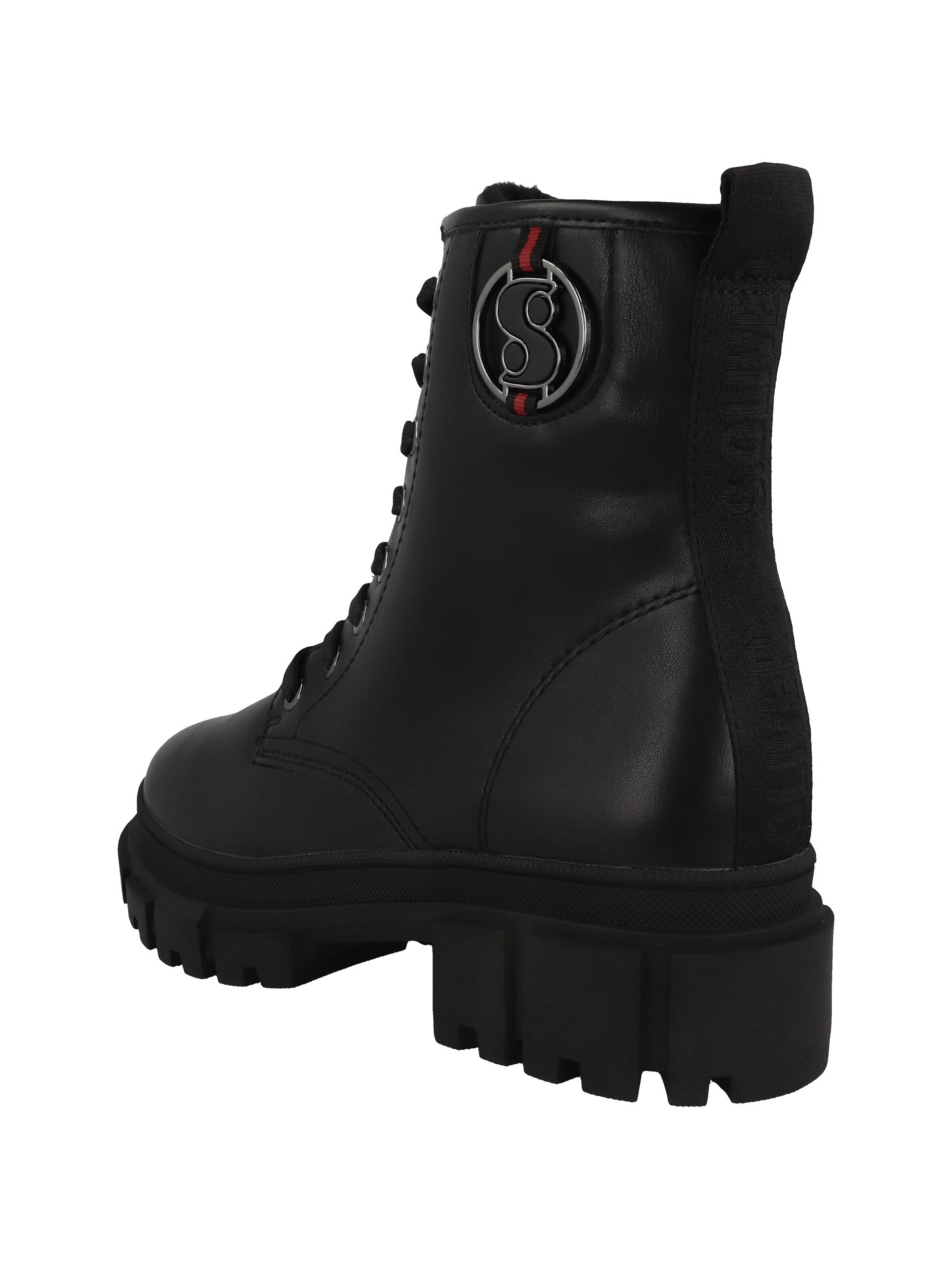 s.Oliver - Botim com fivela em preto