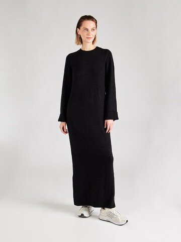 PIECES Knit dress in Black: front