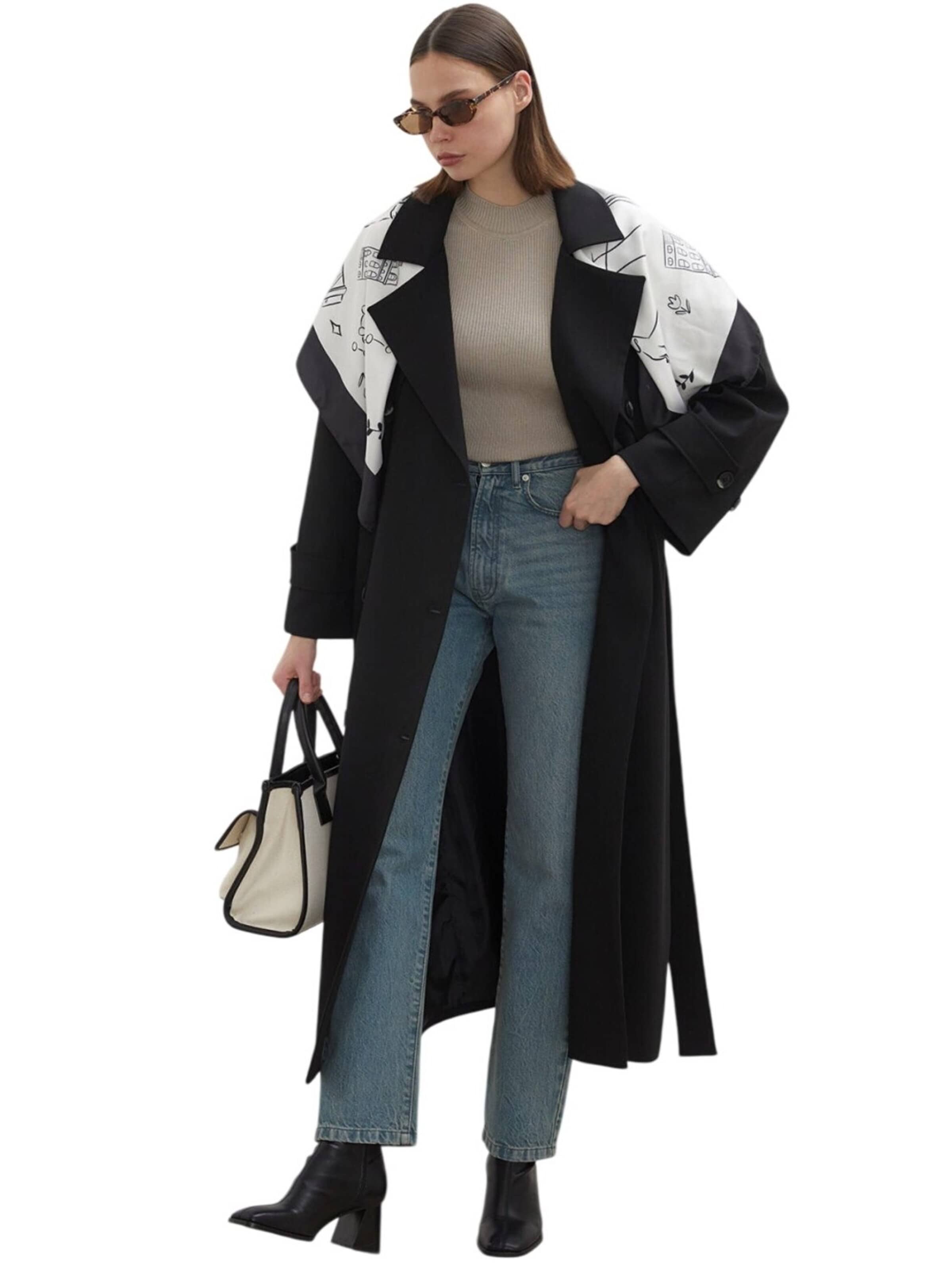 MANUKA Between-Seasons Coat in Black
