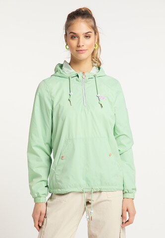 MYMO Between-Season Jacket in Green: front