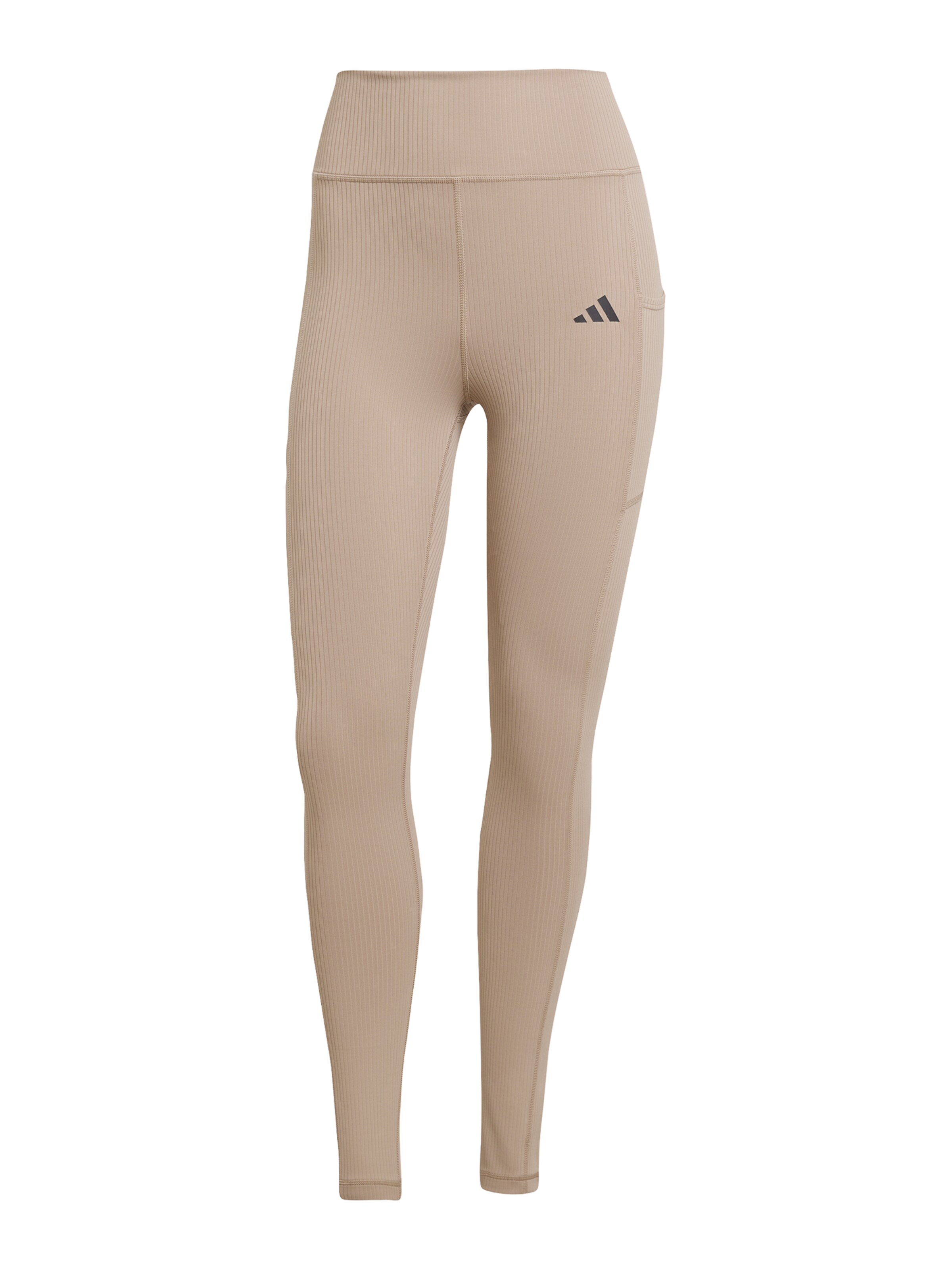 ADIDAS PERFORMANCE Skinny Sportbyxa 'OPT' i beige: framsida