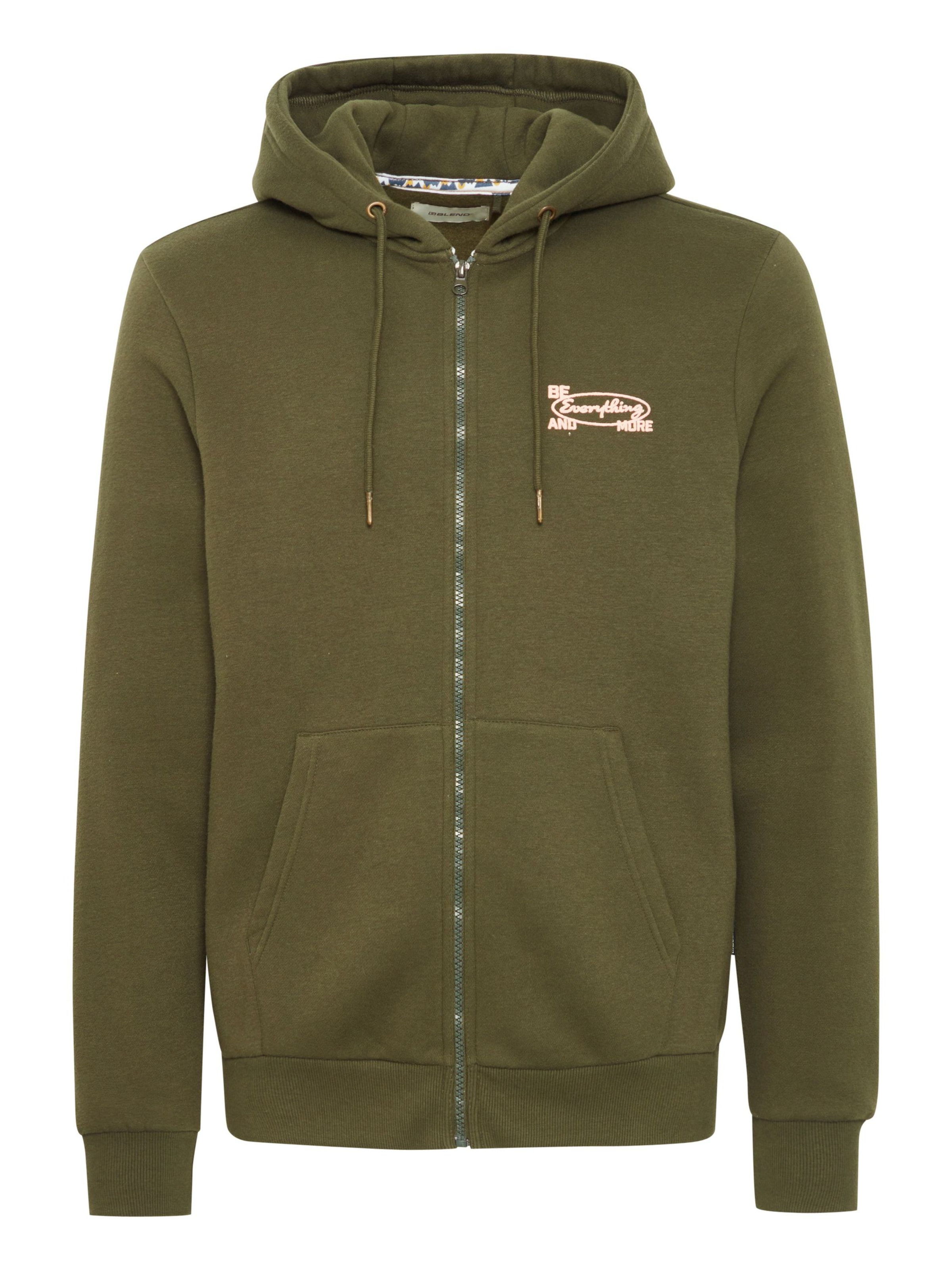 BLEND - Casaco em moletão em verde: frente