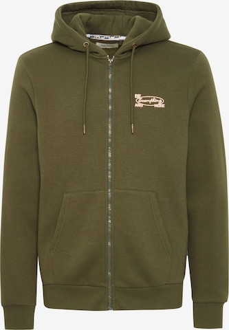 BLEND - Sudadera con cremallera en verde: frente