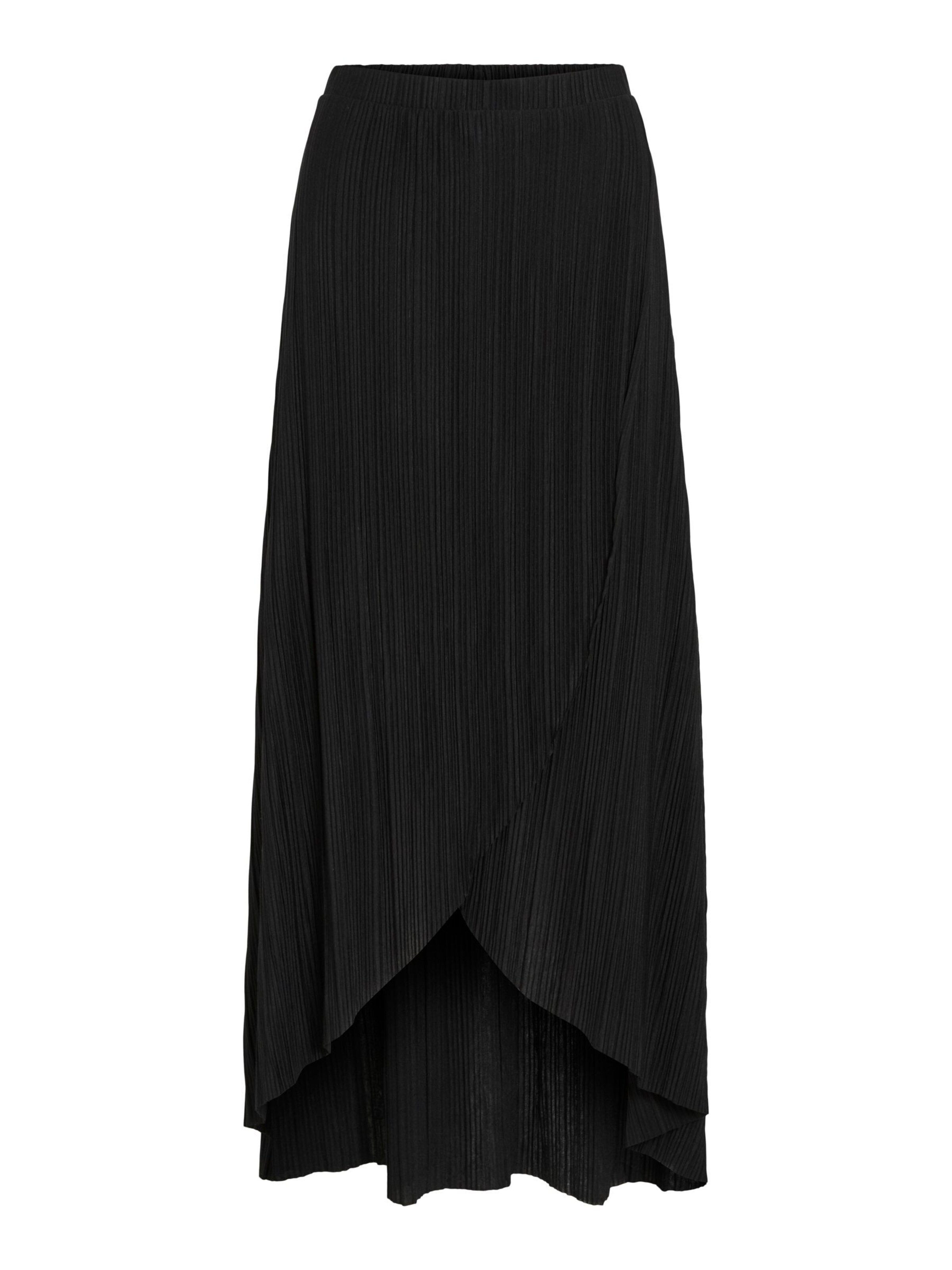 VILA Rok 'VIPlis' in Zwart: voorkant