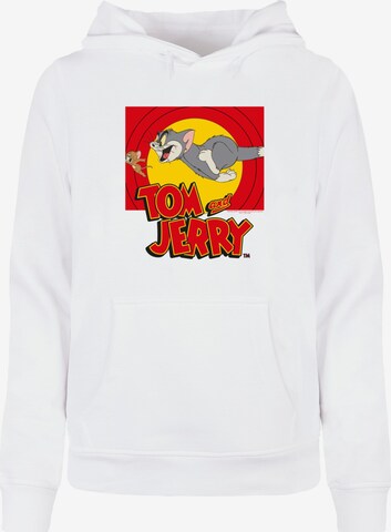 ABSOLUTE CULT Sweatshirt 'Tom and Jerry - Chase Scene' in White: front