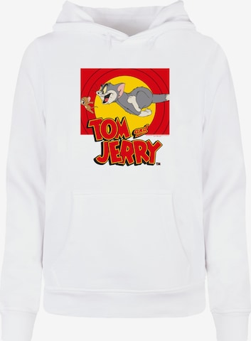 ABSOLUTE CULT Sweatshirt 'Tom and Jerry - Chase Scene' in Wit: voorkant