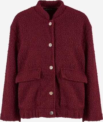 Urban Classics - Chaqueta de entretiempo 'Teddy' en rojo: frente