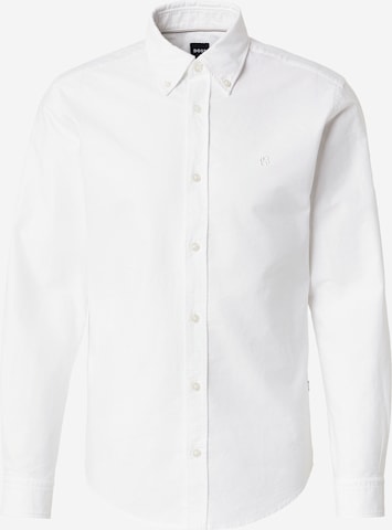 BOSSSlim Fit Poslovna košulja 'H-ROAN' - bijela boja: prednji dio