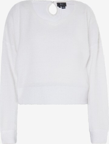 Pull-over faina en blanc : devant