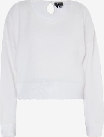 Pull-over faina en blanc : devant