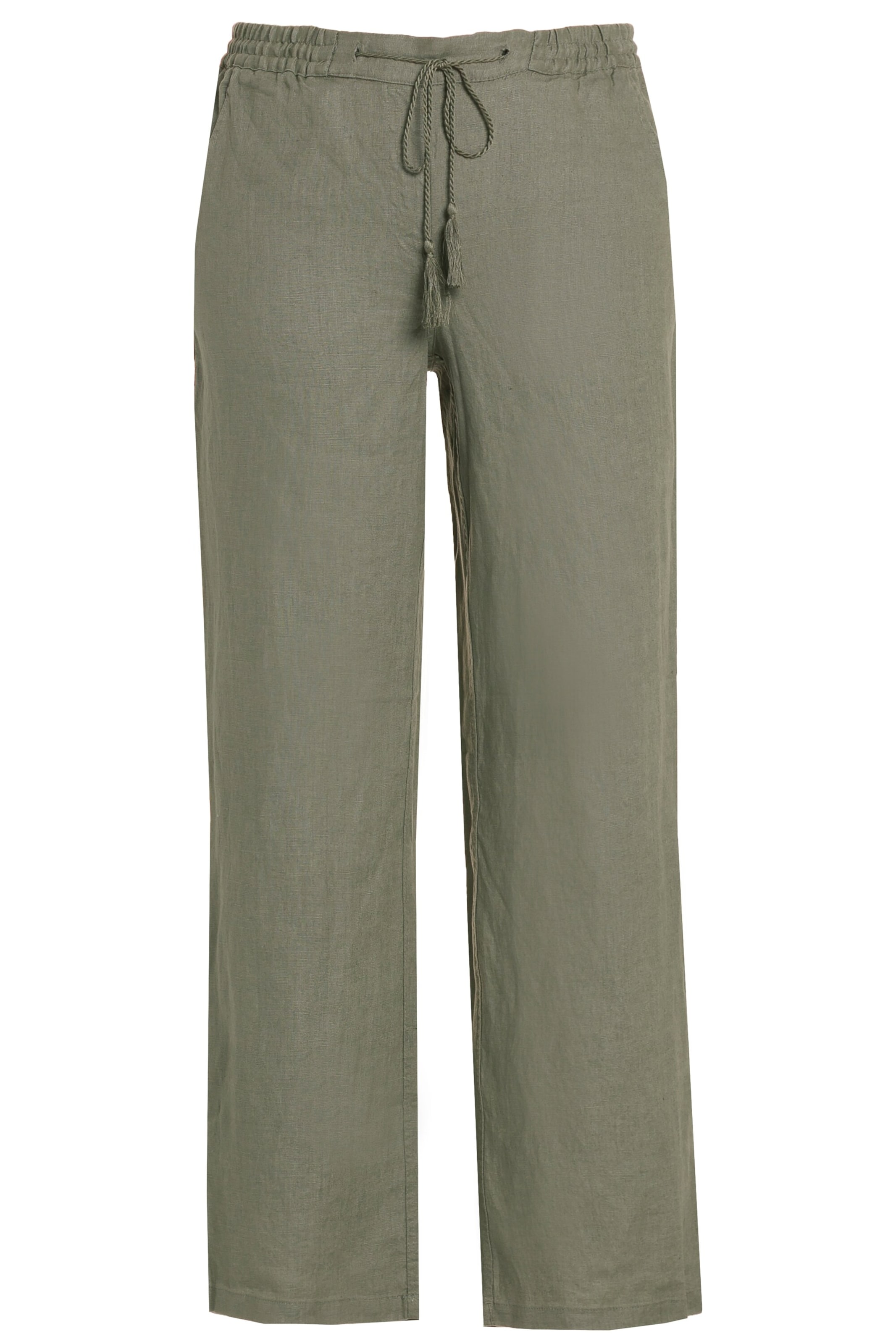 Ulla Popken Broek 'Mary' in Groen: voorkant