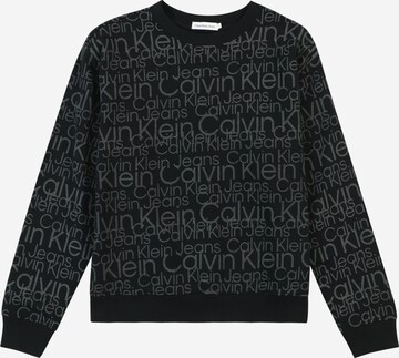 Calvin Klein Jeans Sweatshirt in Zwart: voorkant