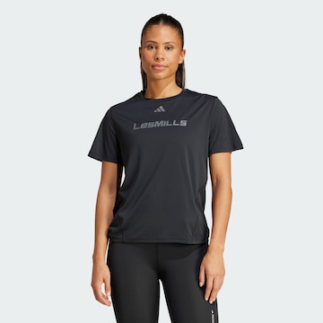 ADIDAS PERFORMANCE Functioneel shirt 'Les Mills' in Zwart: voorkant