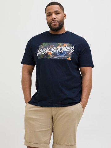 mėlyna Jack & Jones Plus Marškinėliai 'JJHawaii': priekis