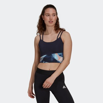 Bustino Reggiseno sportivo di ADIDAS SPORTSWEAR in blu: frontale