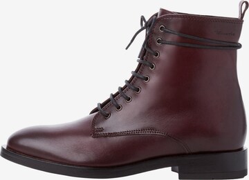 TAMARIS Lace-Up Ankle Boots in Red