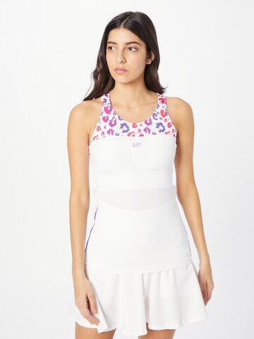 EA7 Emporio Armani - Top desportivo em branco: frente