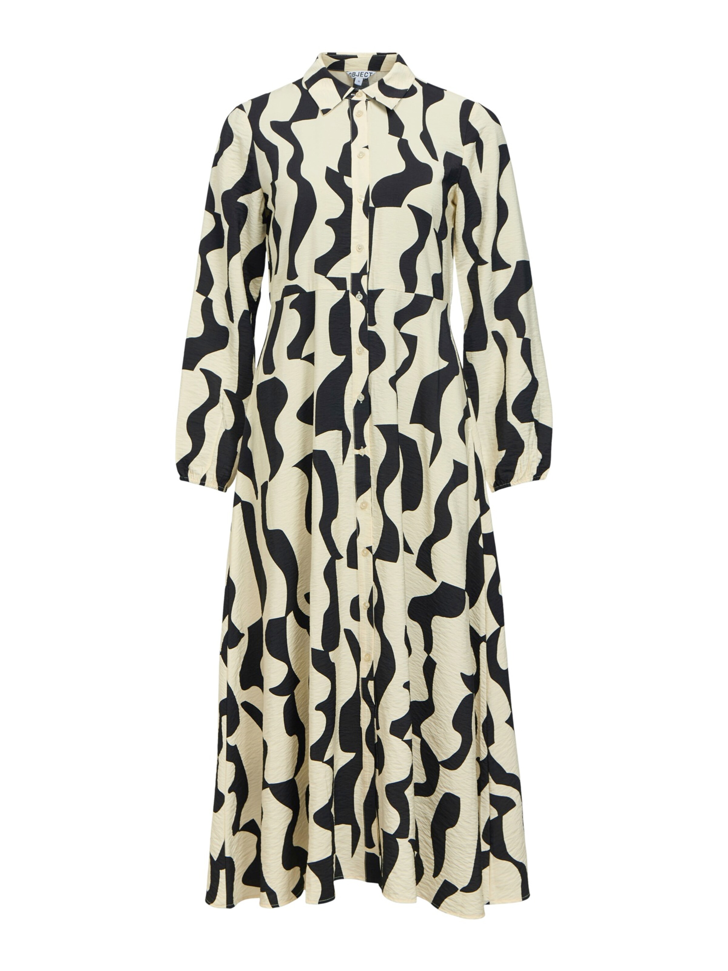 OBJECT Vestido camisero 'OBJJACIRA' en 34 en marfil / negro, Vista del producto