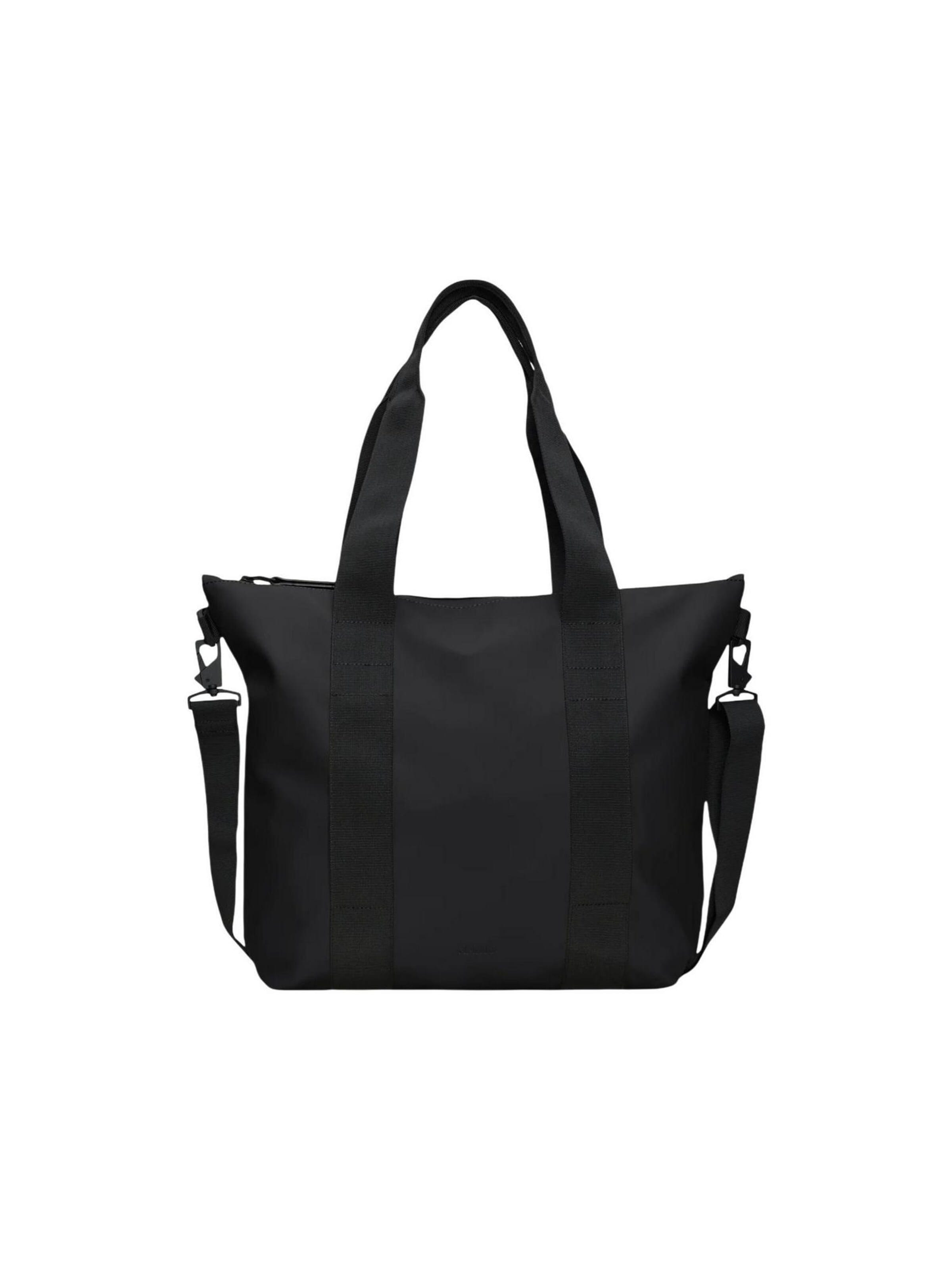 Borsa a spalla di RAINS in nero: frontale