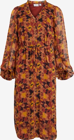 VILA Shirt Dress 'Falia' in Brown: front