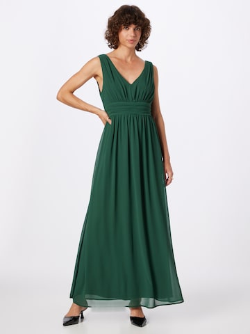 VILA Společenské šaty 'Milina' – zelená: přední strana