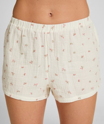 Hunkemöller Pyjamabroek in Wit: voorkant