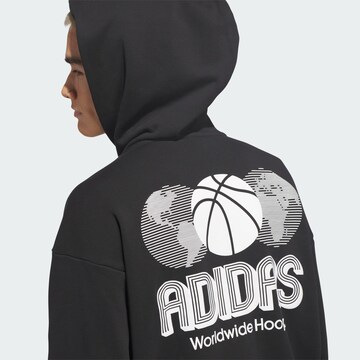 Felpa 'World Wide Hoops' di ADIDAS ORIGINALS in nero