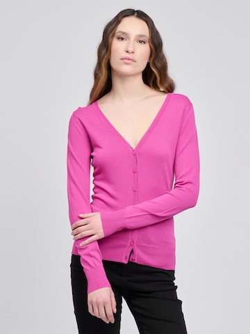 Influencer Kardigán - rózsaszín: elől