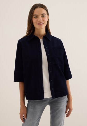 CECIL Blouse 'Cord' in Blue: front