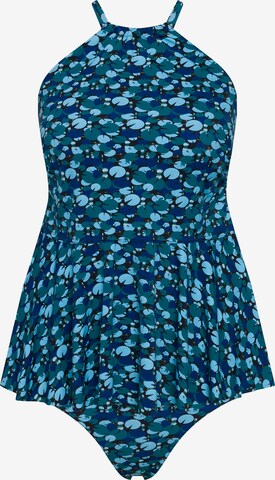 Ulla Popken Tankini in Blue: front