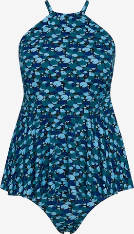 Tankini Ulla Popken en bleu : devant