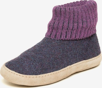 Gottstein Hausschuh 'Hüttenschuhe Dakota' in Lila: Vorderseite