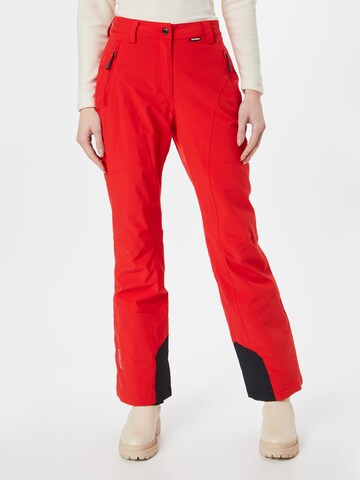 Regular Pantalon de sport 'FREYUNG' ICEPEAK en rouge : devant
