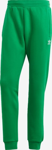 Effilé Pantalon 'Trefoil Essentials' ADIDAS ORIGINALS en vert : devant