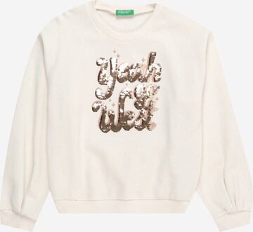 UNITED COLORS OF BENETTON Sweatshirt in Beige: voorkant