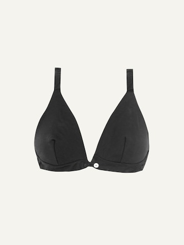 ZUBEK Triangel BH ''Merino Wool'' in Schwarz: Vorderseite